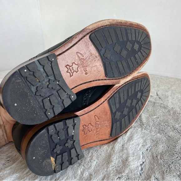 Clark's Lace Up Wing Tip Oxford's Men Size 7.5 Black Shoes - Picture 13 of 15